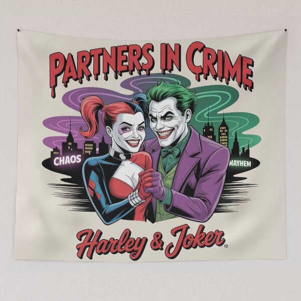 Item preview, Partners in Crime Mayhem - Joker & Harley Quinn Chaos Duo Art designed and sold by Midnight Veil Designs.