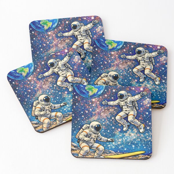 Item preview, Astronauts Skateboarding Through Space designed and sold by DoronB.