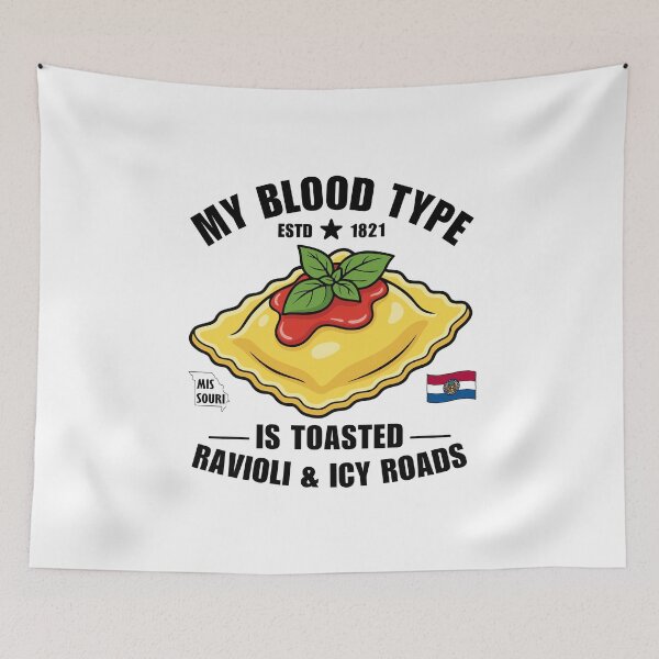 Item preview, Missouri : my blood type is toasted ravioli and Icy roads designed and sold by Peerless-Prime.