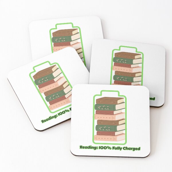 Item preview, Reading: 100% Fully Charged - Book Lover Battery designed and sold by Rose Collection Shop.