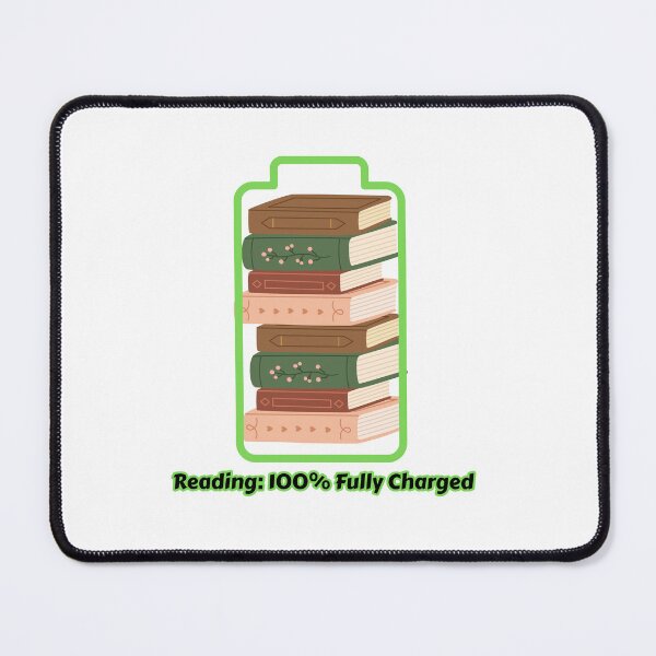 Item preview, Reading: 100% Fully Charged - Book Lover Battery designed and sold by Rose Collection Shop.