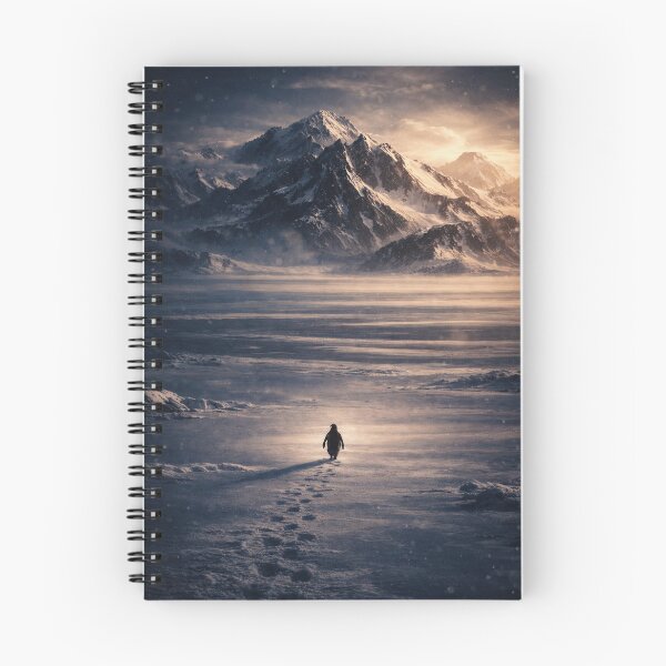 Item preview, Indomitable penguin going towards the mountain dark designed and sold by DHSTN.