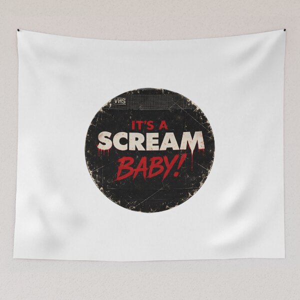 Item preview, It's A Scream Baby! Retro VHS sticker Horror Movie Ghost Face designed and sold by horrortreater.