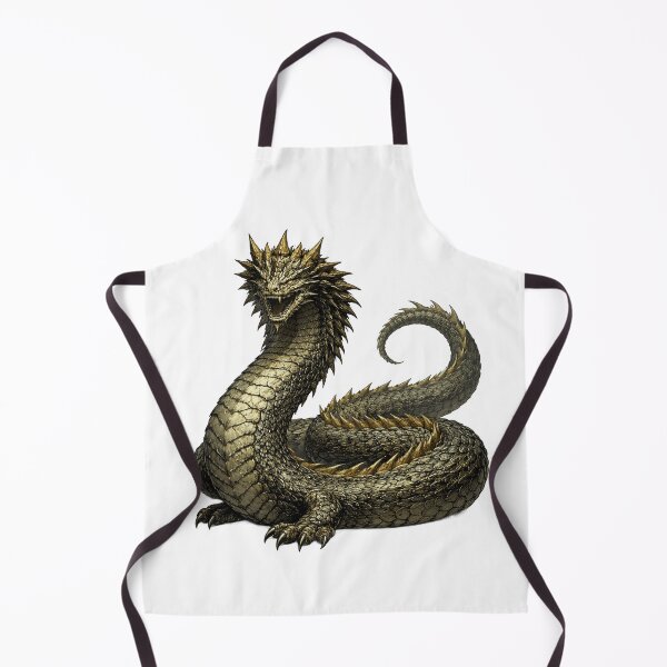 Item preview, Basilisk Mythical Creature Art — Legendary Serpent King Fantasy Illustration | Power & Dark Magic Symbol designed and sold by AlexLineArt.
