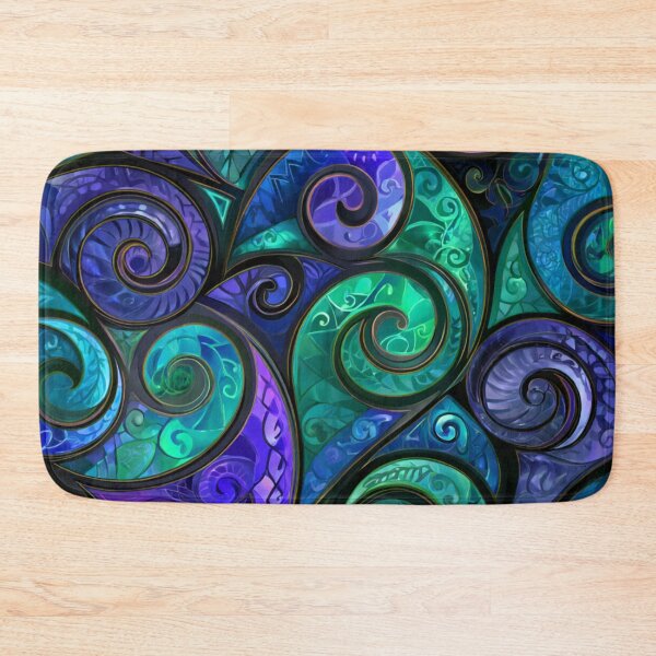 Item preview, New Zealand Māori Paua Pattern Koru Design 777 designed and sold by GrinGalore.