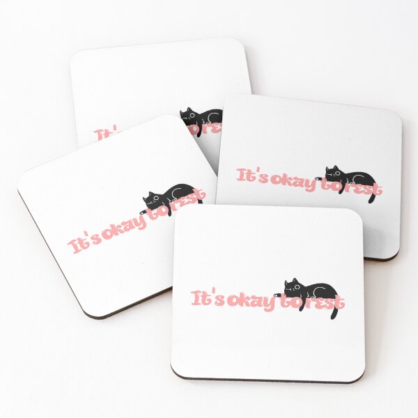 Item preview, It’s Okay To Rest cat Mental Health Sticker designed and sold by PS-ARTSHOP.