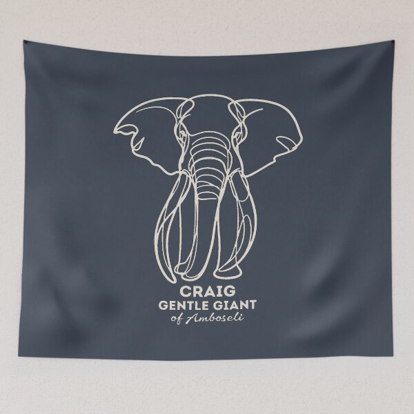 Item preview, Craig of Amboseli – Gentle Giant Tribute designed and sold by Pawethic Prints Studio.