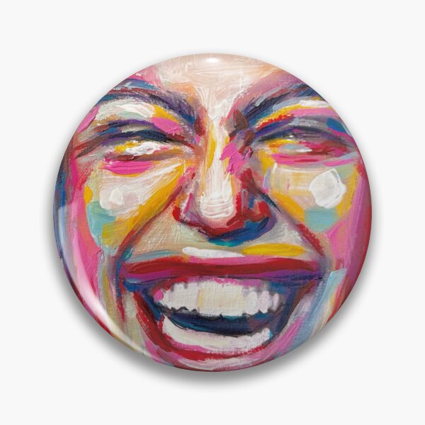 Artikelvorschau, Laughing Woman – Colorful Expressive Portrait Art | Modern Abstract Female Face entworfen und verkauft von MontekkiArt.