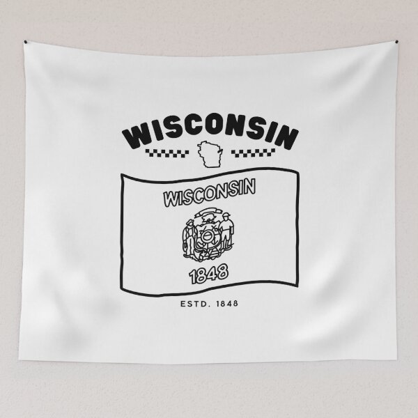 Item preview, Wisconsin flag USA designed and sold by Peerless-Prime.