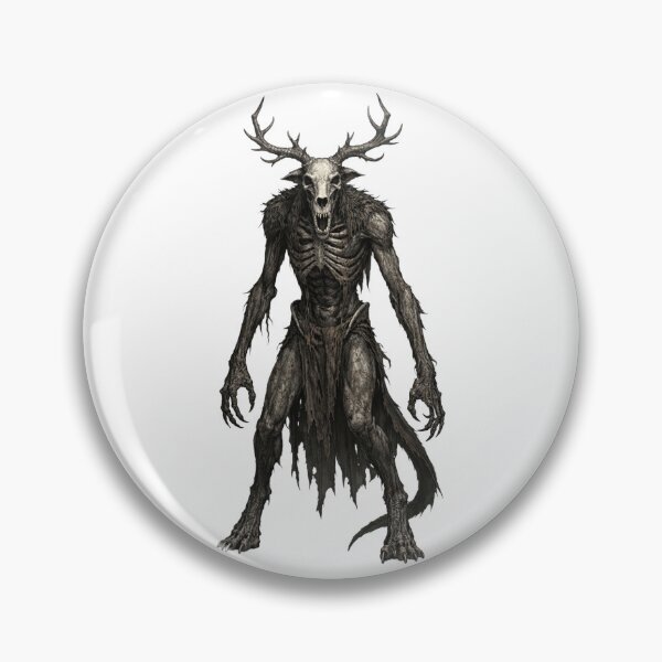 Item preview, Wendigo Mythical Creature Art — Dark Forest Spirit Horror Illustration | Ancient Curse & Fear Symbol designed and sold by AlexLineArt.