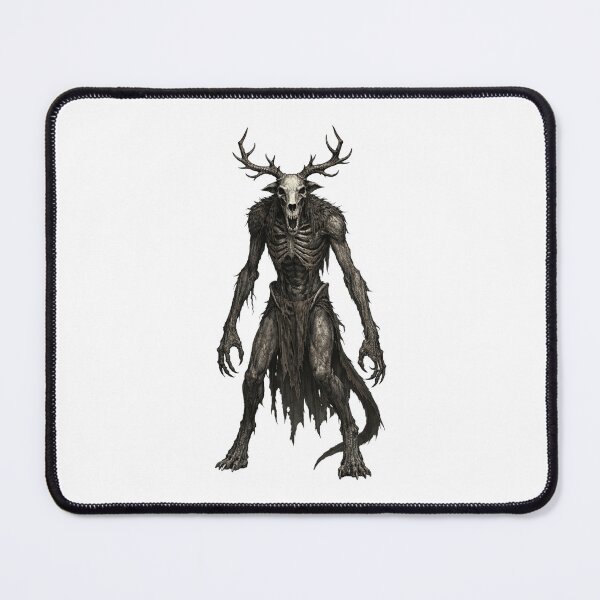 Item preview, Wendigo Mythical Creature Art — Dark Forest Spirit Horror Illustration | Ancient Curse & Fear Symbol designed and sold by AlexLineArt.