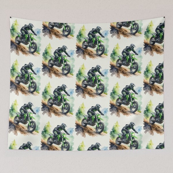 Item preview, Courage over every hill, motocross in green designed and sold by LiskoDesign.