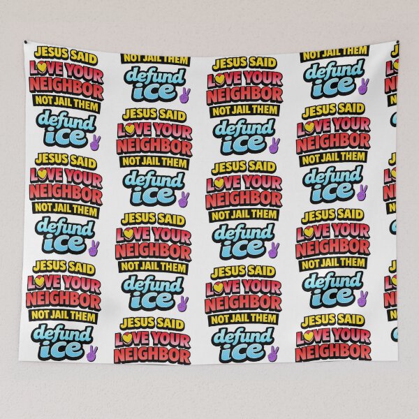 Item preview, Jesus Said Love Your Neighbor Defund Ice designed and sold by gillys.