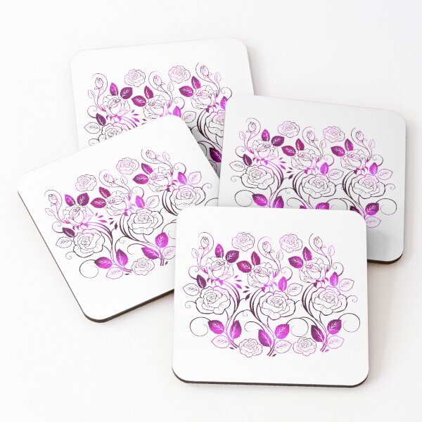 Item preview, Cosmic Pink Galaxy Roses Floral Magenta Nebula Pattern designed and sold by Reminixi.