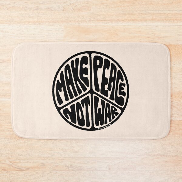 Item preview, Make Peace Not War in Black designed and sold by doodlebymeg.