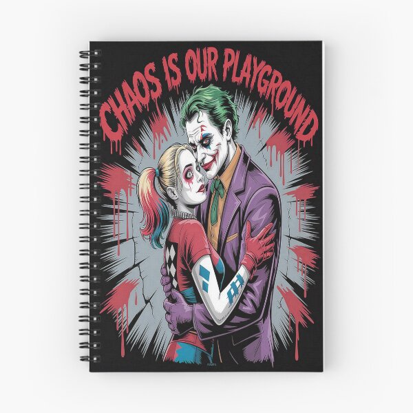 Item preview, Chaos Is Our Playground - Joker and Harley Quinn Intense Embrace Art designed and sold by Midnight Veil Designs.
