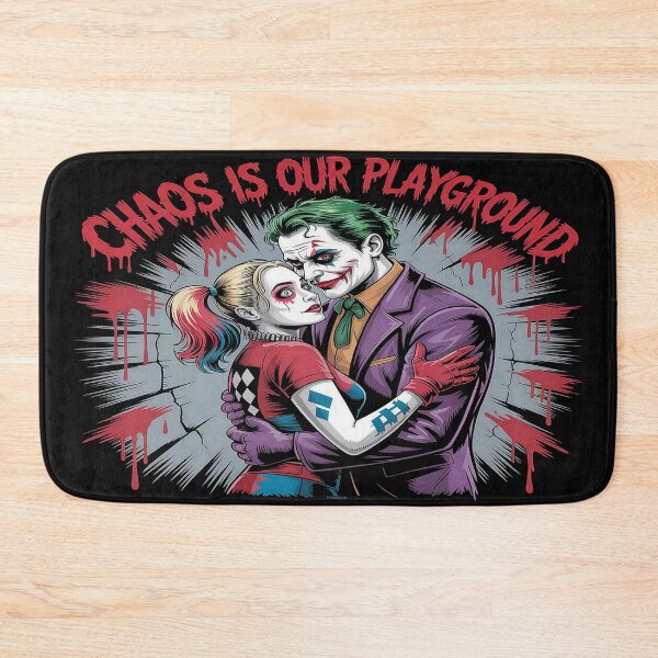 Item preview, Chaos Is Our Playground - Joker and Harley Quinn Intense Embrace Art designed and sold by Midnight Veil Designs.