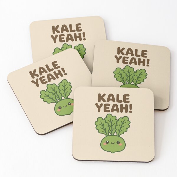 Item preview, Kale Yeah! Cute Kawaii Vegetable Pun Art | Funny Healthy Food Illustration designed and sold by TinyGrumbles.