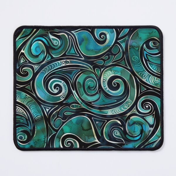 Item preview, New Zealand Māori Paua Pattern Koru Design 779 designed and sold by GrinGalore.