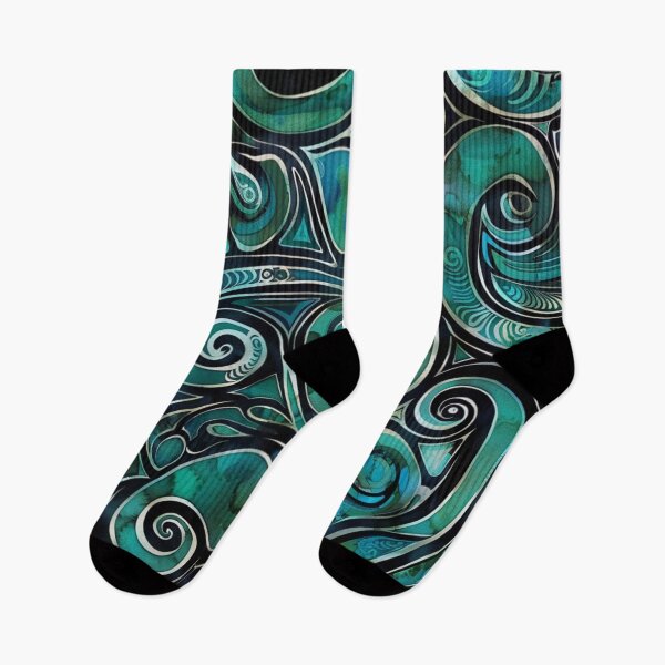 Item preview, New Zealand Māori Paua Pattern Koru Design 779 designed and sold by GrinGalore.