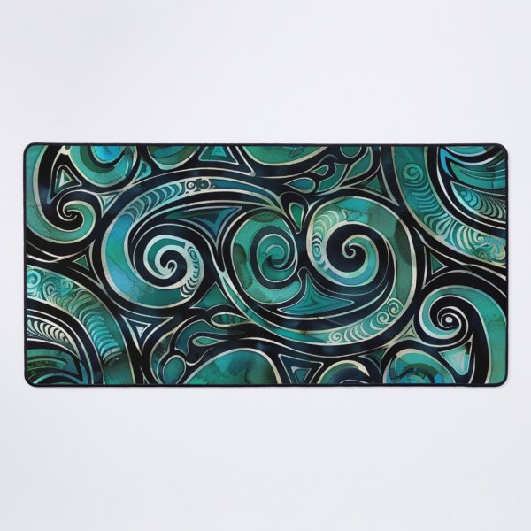 Item preview, New Zealand Māori Paua Pattern Koru Design 779 designed and sold by GrinGalore.