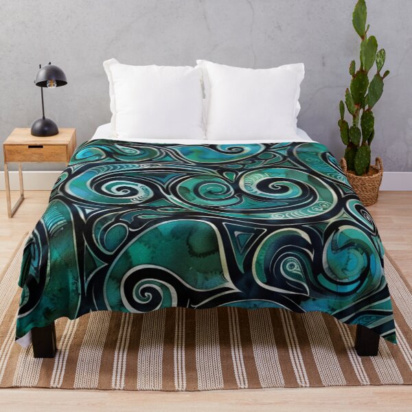 Aperçu de l'œuvre Nouvelle-Zélande Maori Paua Pattern Koru Design 779 créée et vendue par GrinGalore.