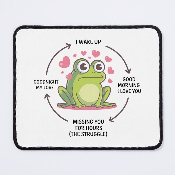 Item preview, Cute Frog Daily Love Cycle Illustration designed and sold by MonkiFlipp.