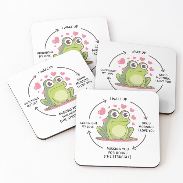 Item preview, Cute Frog Daily Love Cycle Illustration designed and sold by MonkiFlipp.