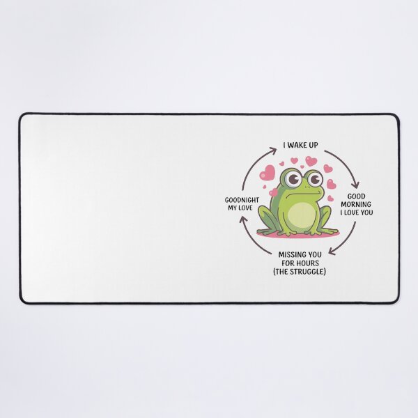 Item preview, Cute Frog Daily Love Cycle Illustration designed and sold by MonkiFlipp.