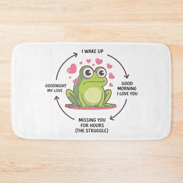 Item preview, Cute Frog Daily Love Cycle Illustration designed and sold by MonkiFlipp.