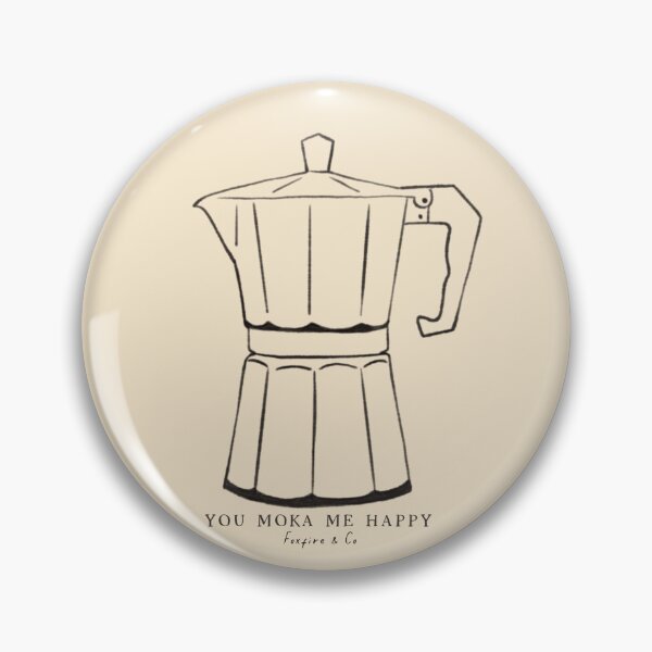 Artikelvorschau, You Moka Me Happy - Moka Pot Ink Outline entworfen und verkauft von FoxfireAndCo.