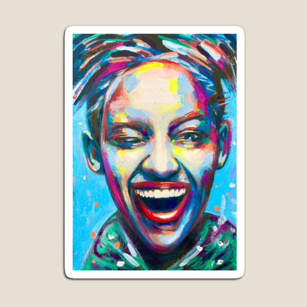 Item preview, Colorful portrait emotional expressive art designed and sold by MontekkiArt.