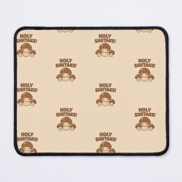 Item preview, Holy Shiitake! Cute Mushroom Pun Art | Funny Kawaii Food Illustration designed and sold by TinyGrumbles.