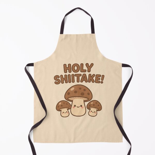 Item preview, Holy Shiitake! Cute Mushroom Pun Art | Funny Kawaii Food Illustration designed and sold by TinyGrumbles.