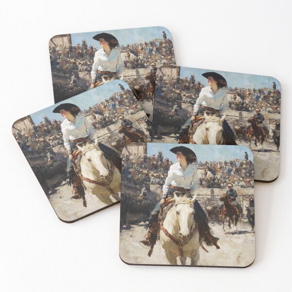 Item preview, Cowgirl Riding in Rodeo Arena designed and sold by lautir.