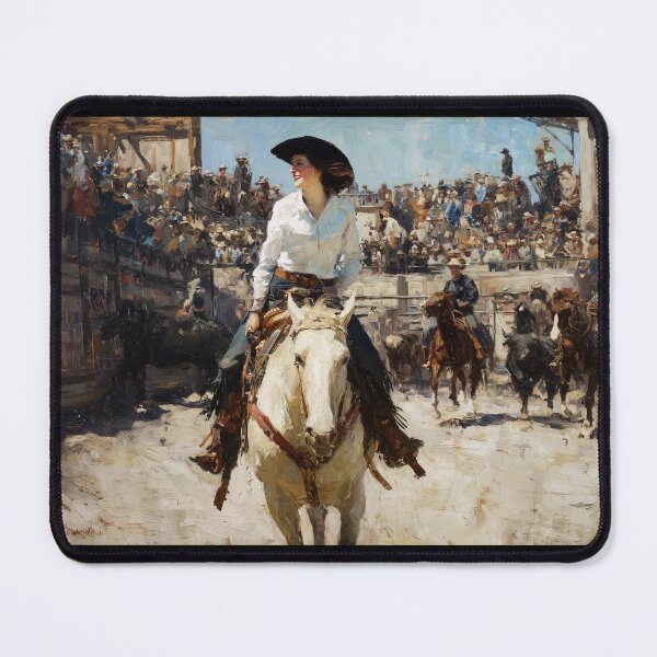 Item preview, Cowgirl Riding in Rodeo Arena designed and sold by lautir.