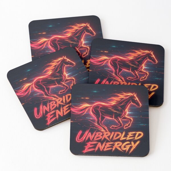Item preview, 2026 Year of the Fire Horse | Unbridled Energy Neon Ink Art designed and sold by ryanguas.