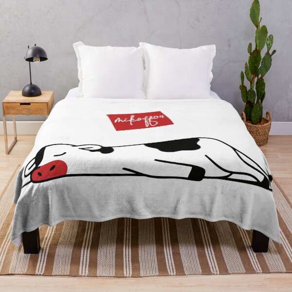 Item preview, Dreaming Cow – Minimalist Farm Art designed and sold by Mikoff04-arts.