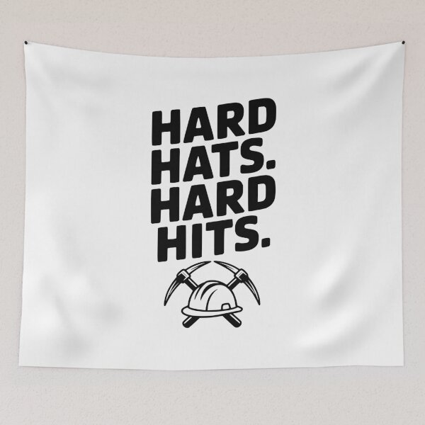 Item preview, Hard Hats. Hard Hits. designed and sold by Frank Ring.