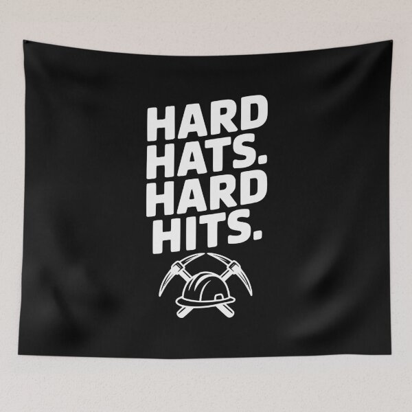 Item preview, Hard Hats. Hard Hits. designed and sold by Frank Ring.