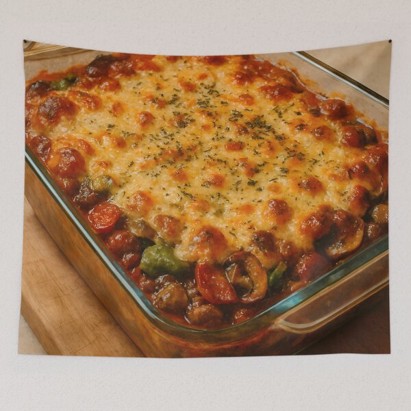Item preview, Golden Baked Lasagna With Meat designed and sold by PandaTShirtShop.