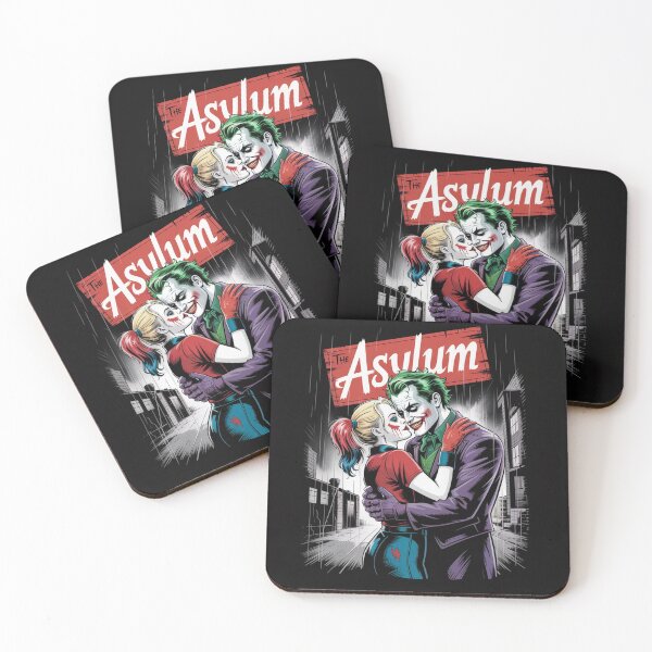 Item preview, The Asylum - Joker and Harley Quinn Rainy Embrace Art designed and sold by Midnight Veil Designs.