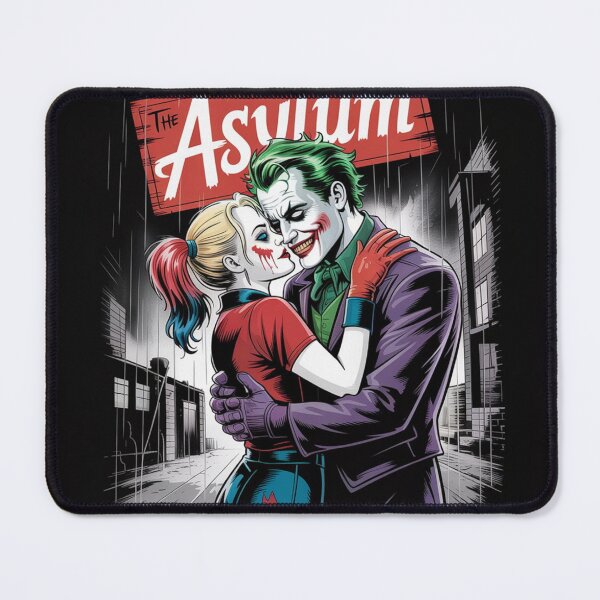 Item preview, The Asylum - Joker and Harley Quinn Rainy Embrace Art designed and sold by Midnight Veil Designs.
