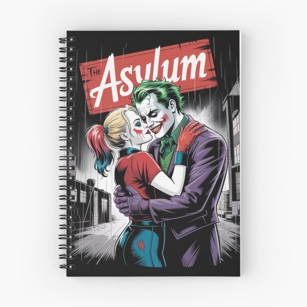Item preview, The Asylum - Joker and Harley Quinn Rainy Embrace Art designed and sold by Midnight Veil Designs.