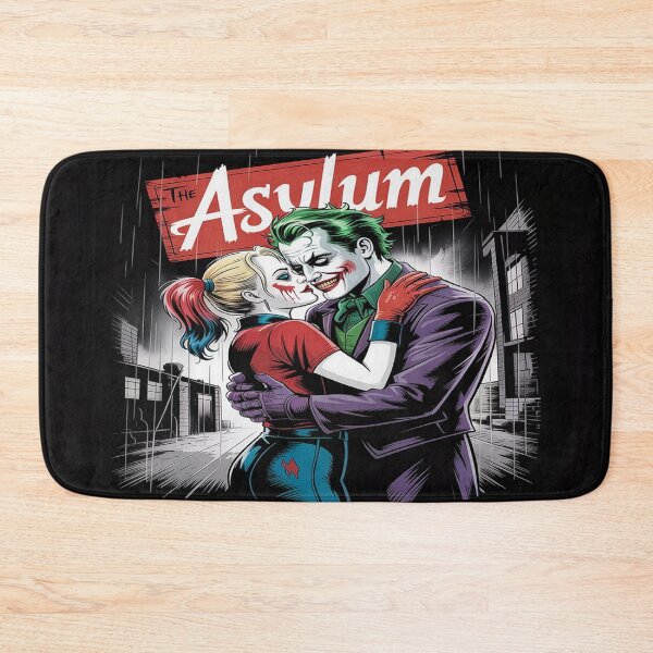 Item preview, The Asylum - Joker and Harley Quinn Rainy Embrace Art designed and sold by Midnight Veil Designs.