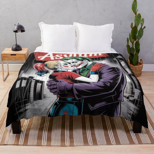 Item preview, The Asylum - Joker and Harley Quinn Rainy Embrace Art designed and sold by Midnight Veil Designs.