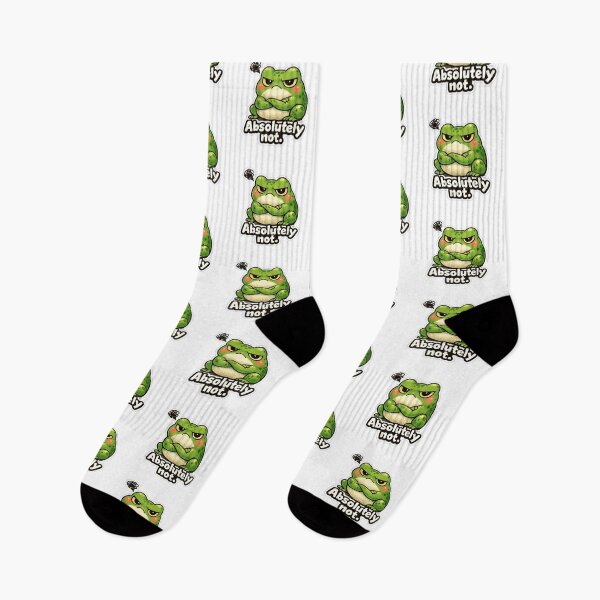 Item preview, Grumpy Frog “Absolutely Not” Funny Cute Sticker | Sassy Cartoon Frog Meme designed and sold by Doodlynx.