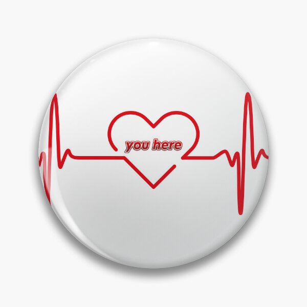 Item preview, You Here Heartbeat Line Sticker | ECG Love Heart Pulse Design designed and sold by ZYNORAworld.