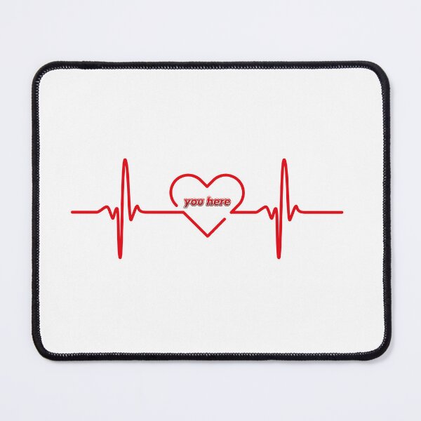 Item preview, You Here Heartbeat Line Sticker | ECG Love Heart Pulse Design designed and sold by ZYNORAworld.