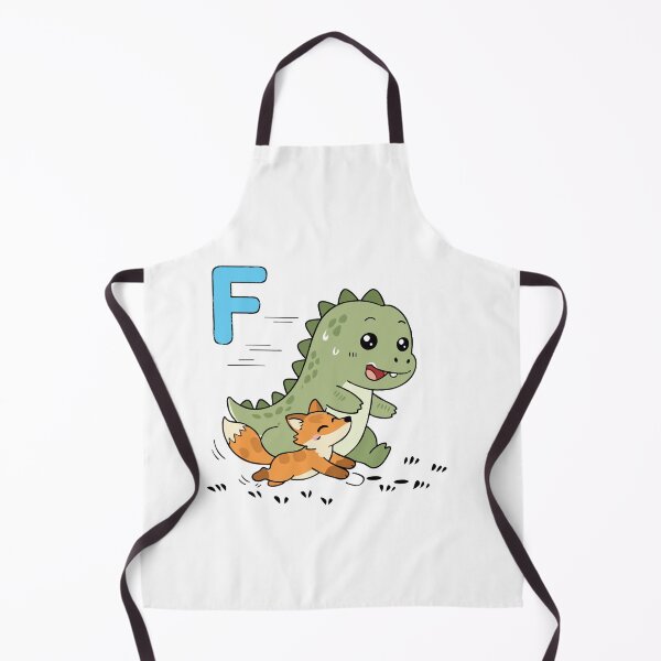 Artikelvorschau, Niedlicher Dinosaurier-Alphabet F – Dino- und Fuchsfreunde-Kinderillustration entworfen und verkauft von MeeraArts&Crafts.